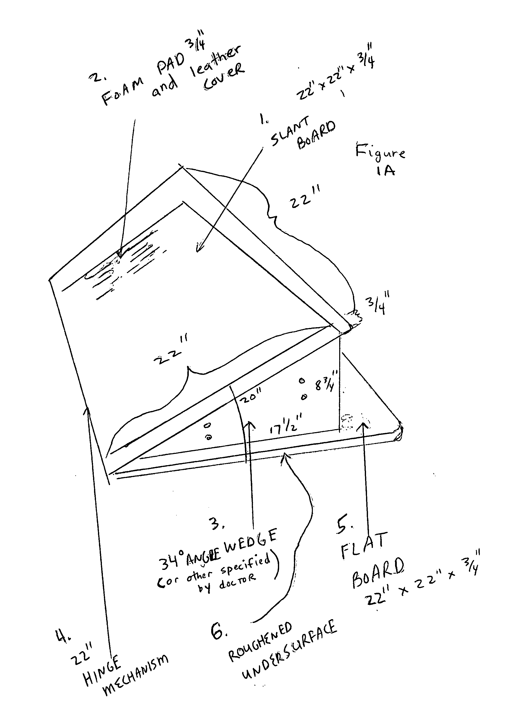 Portable slant board anterior adjusting table