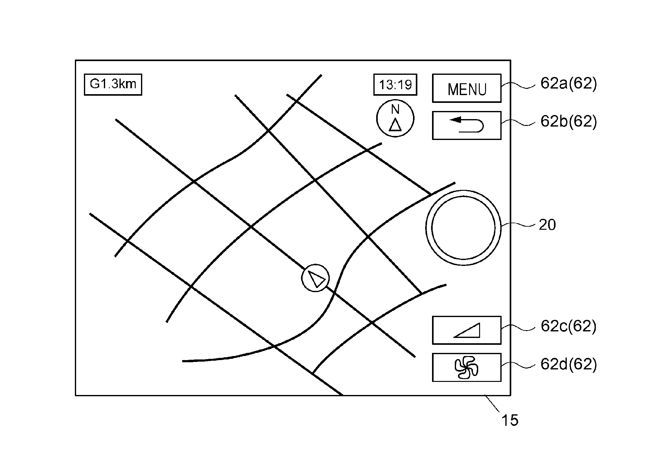 Operation knob and display device in which same is used