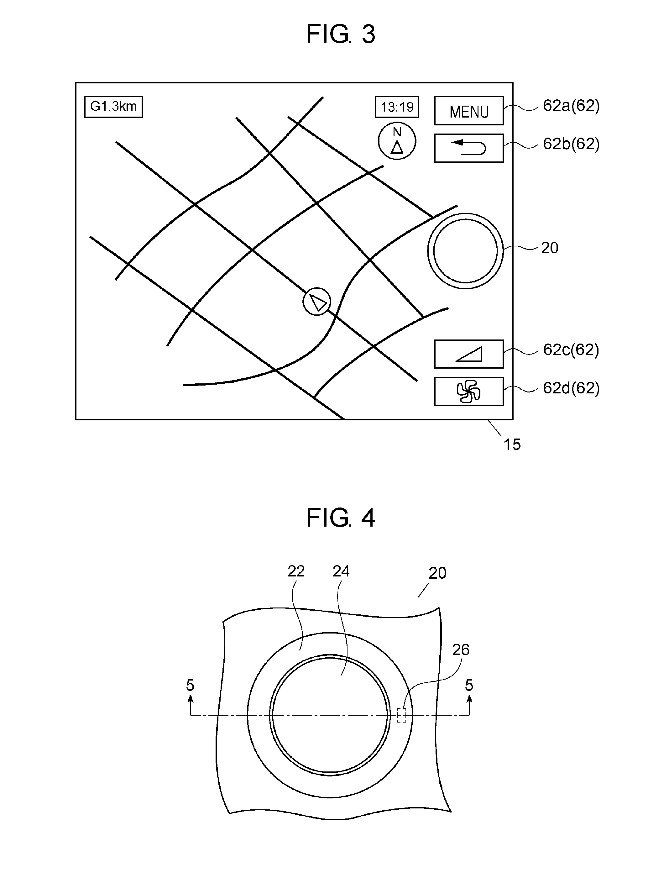 Operation knob and display device in which same is used