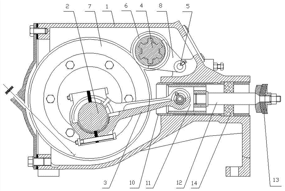 Power box for reciprocating drilling mud pump