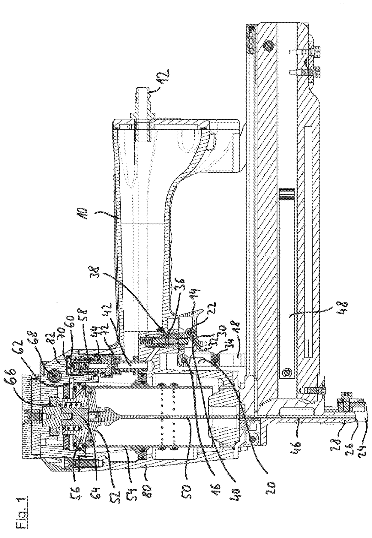 Compressed air nailer with automatic operating mode and a placing sensor