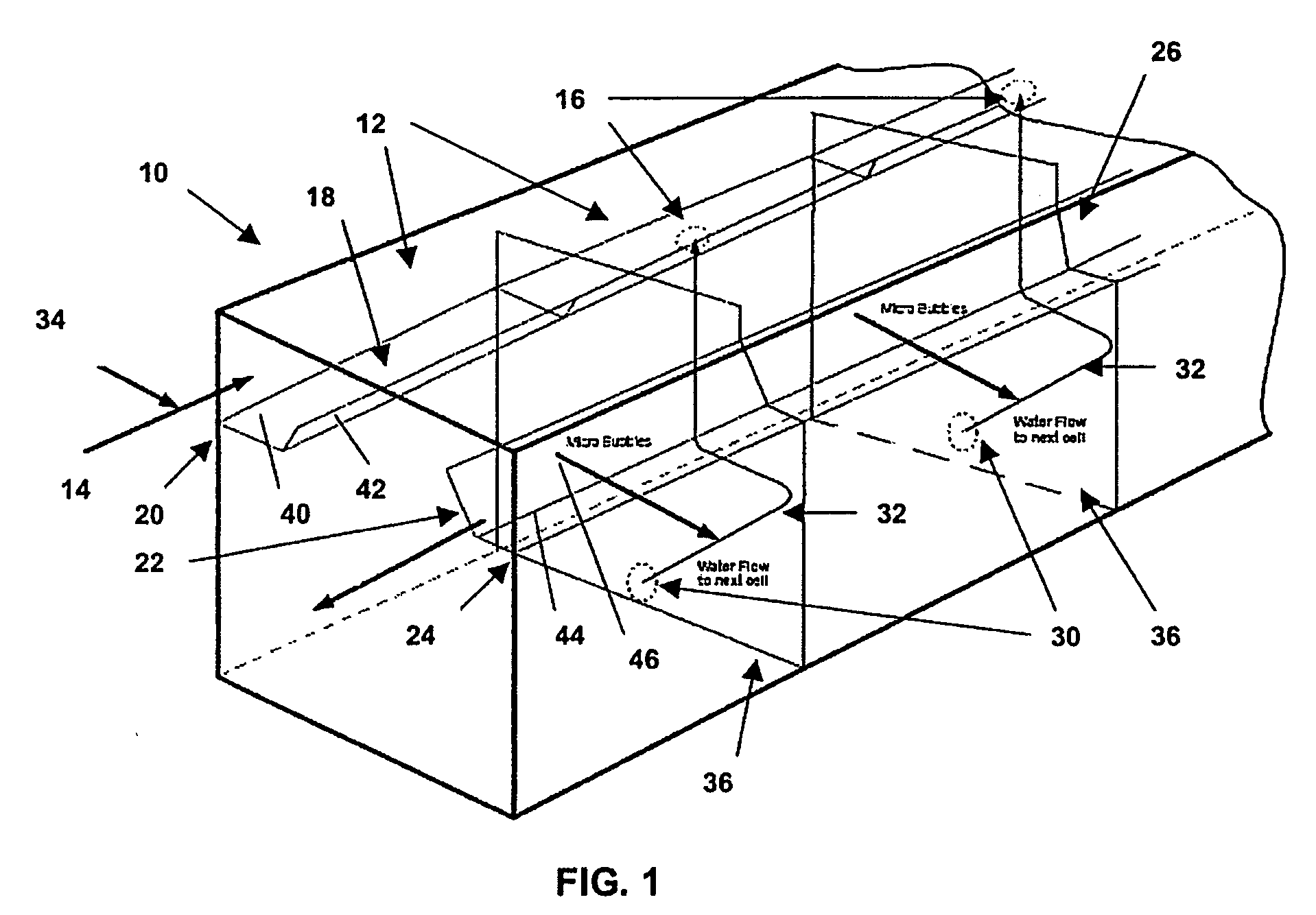 Vessel and method for treating contaminated water