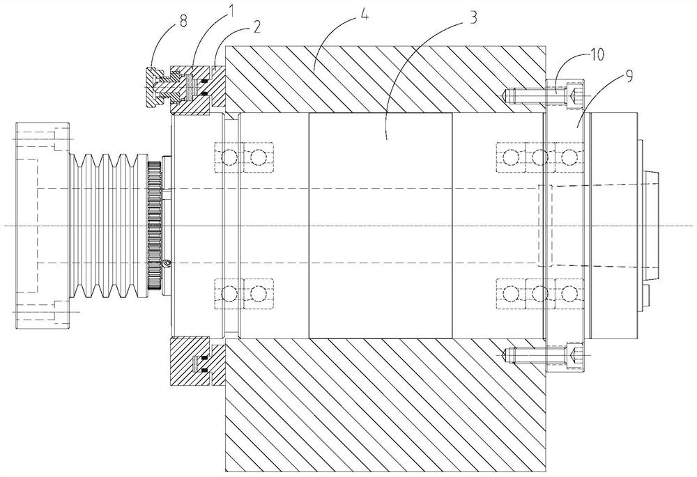 Adjustable Spindle Locking Device and Lathe Spindle Box Structure