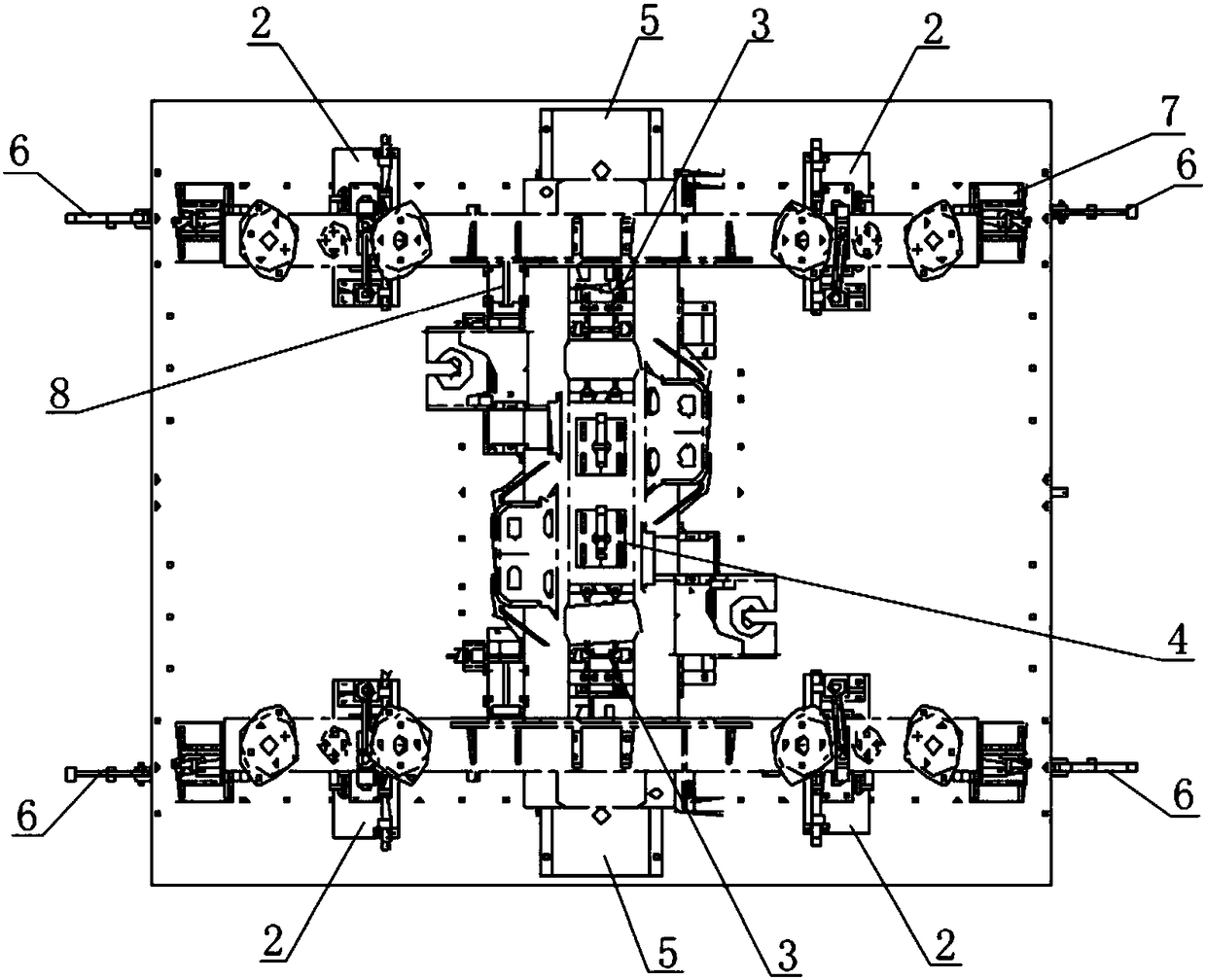 A frame flexible assembly and welding tool