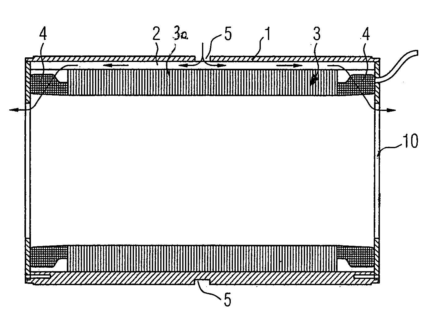 Electric machine with improved cooling system, and method of cooling an electric machine