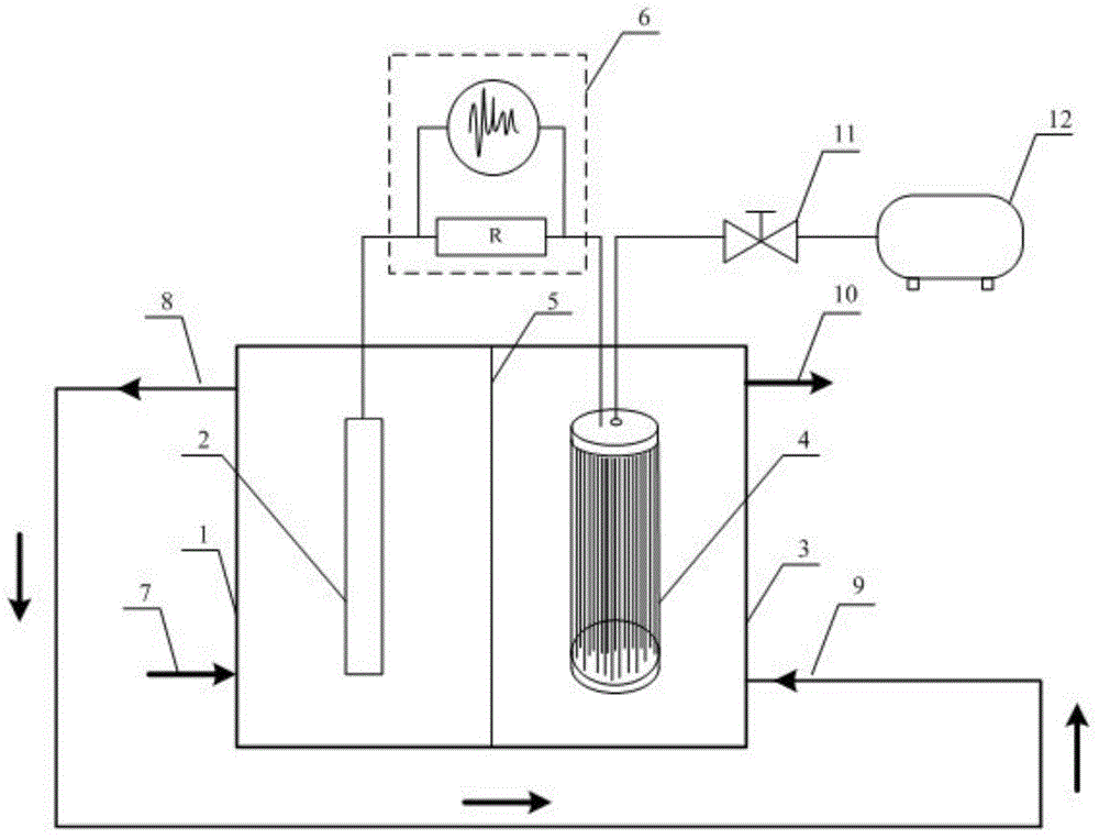 Microbial fuel cell by taking conducting film aerating bio-film reactor as cathode