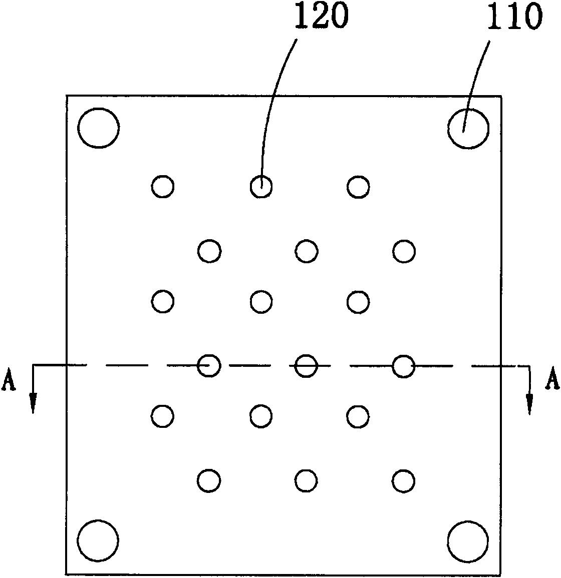 Manufacturing process of low-power TOP LED (light-emitting diode) support, and product and LED module thereof