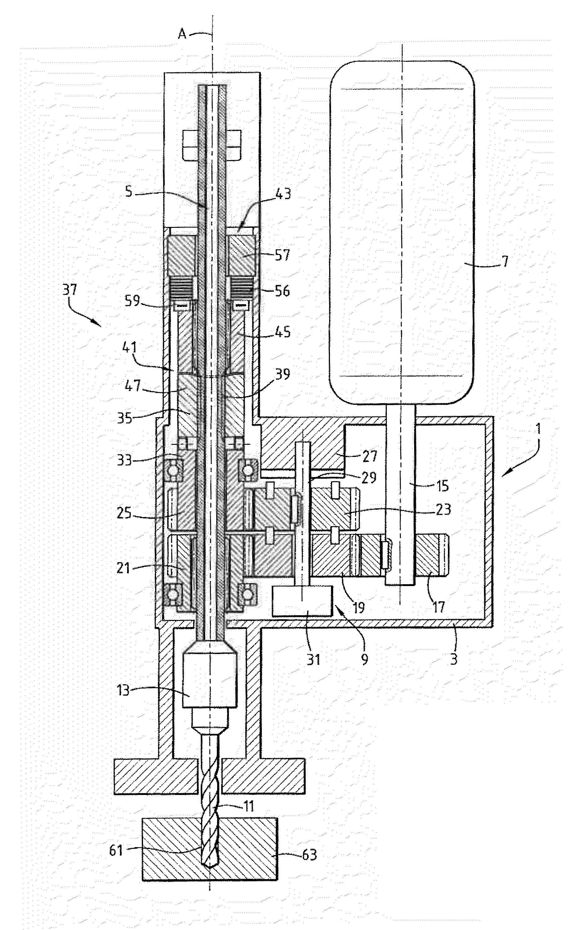 Process for Drilling a Bore and Corresponding Tool