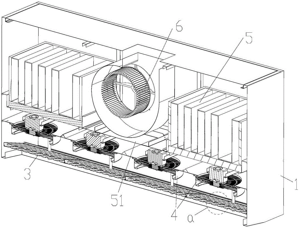Multi-stage filtering device used for removing oil fume