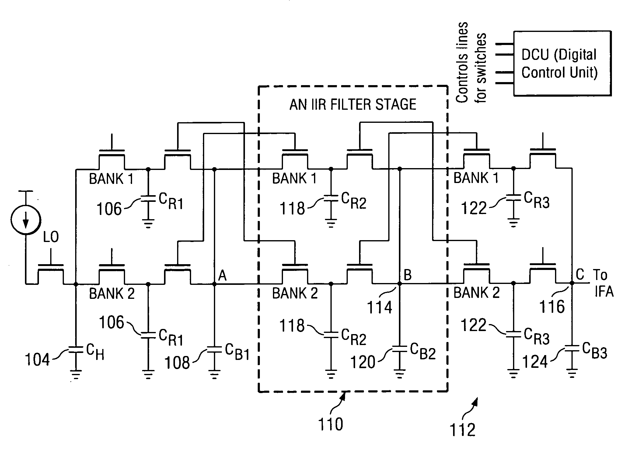 Technique for improving antialiasing and adjacent channel interference filtering using cascaded passive IIR filter stages combined with direct sampling and mixing