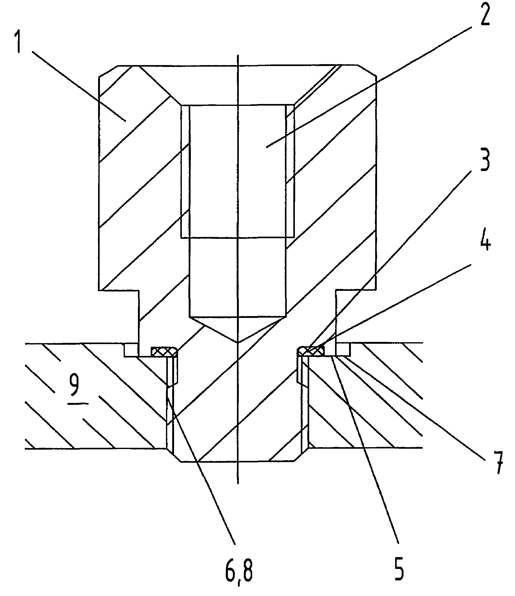 Device with a screw plug and a range of devices