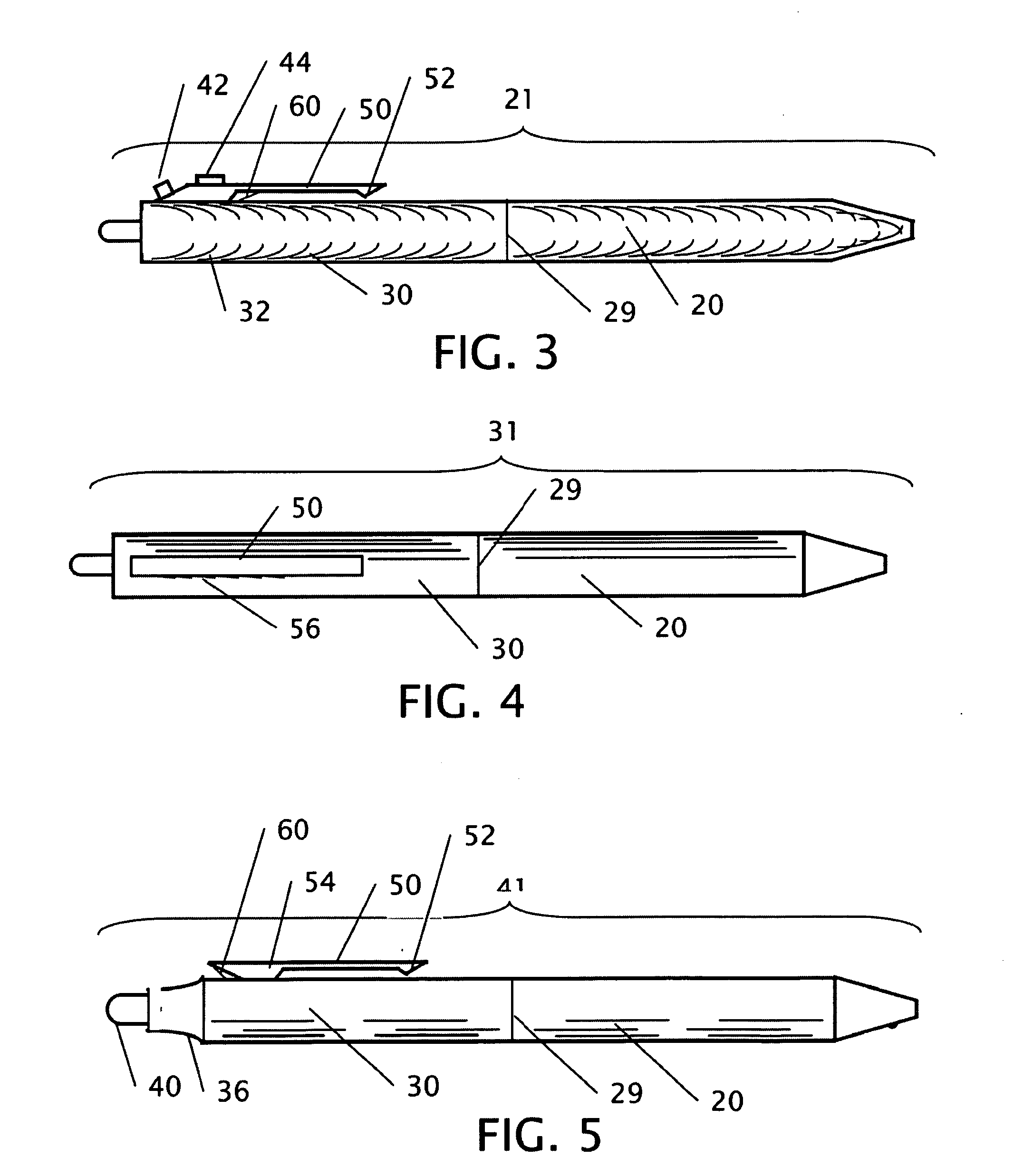 Letter opening stylus and writing instrument with pocket clip