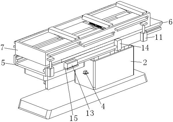 Radiology department examination and nursing device and use method