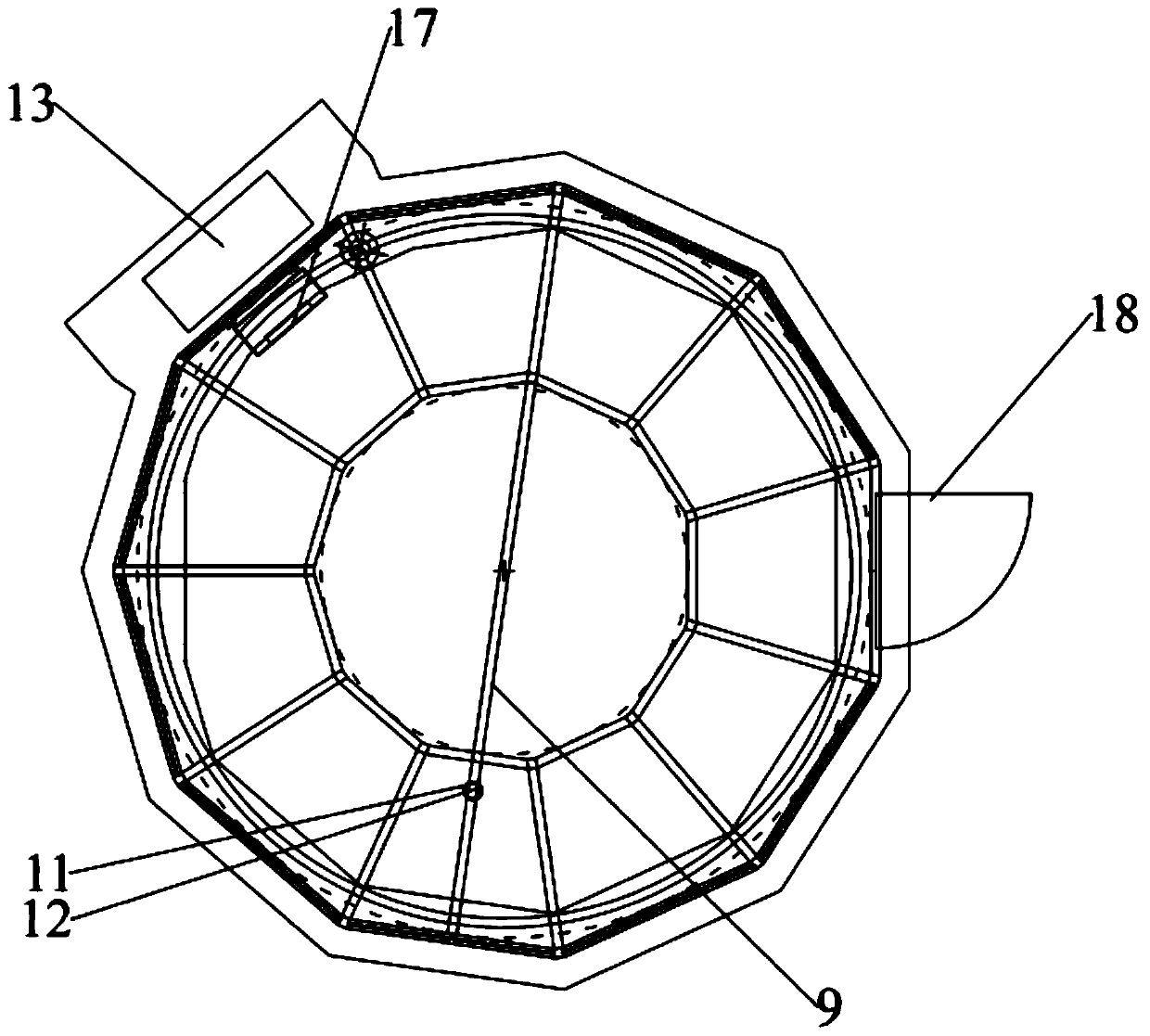 An open-top climate chamber and a gas uniformity simulation verification method thereof