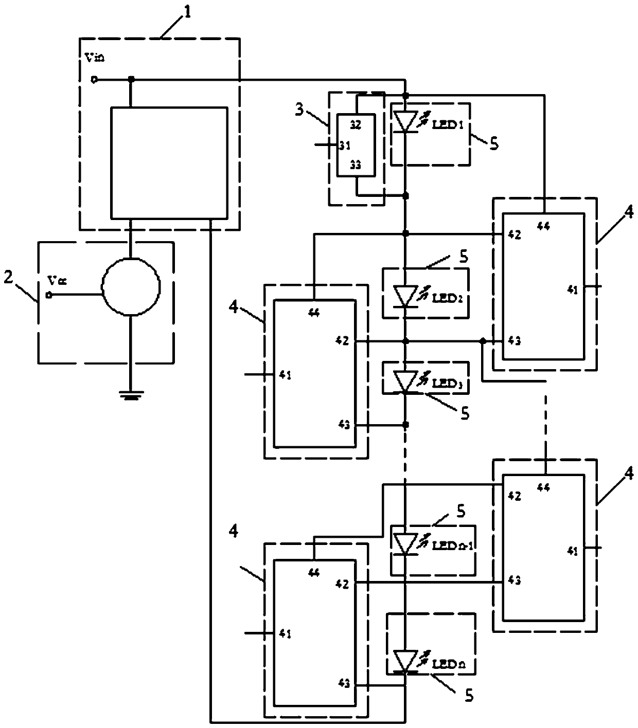 A multi-channel independently controlled led drive circuit