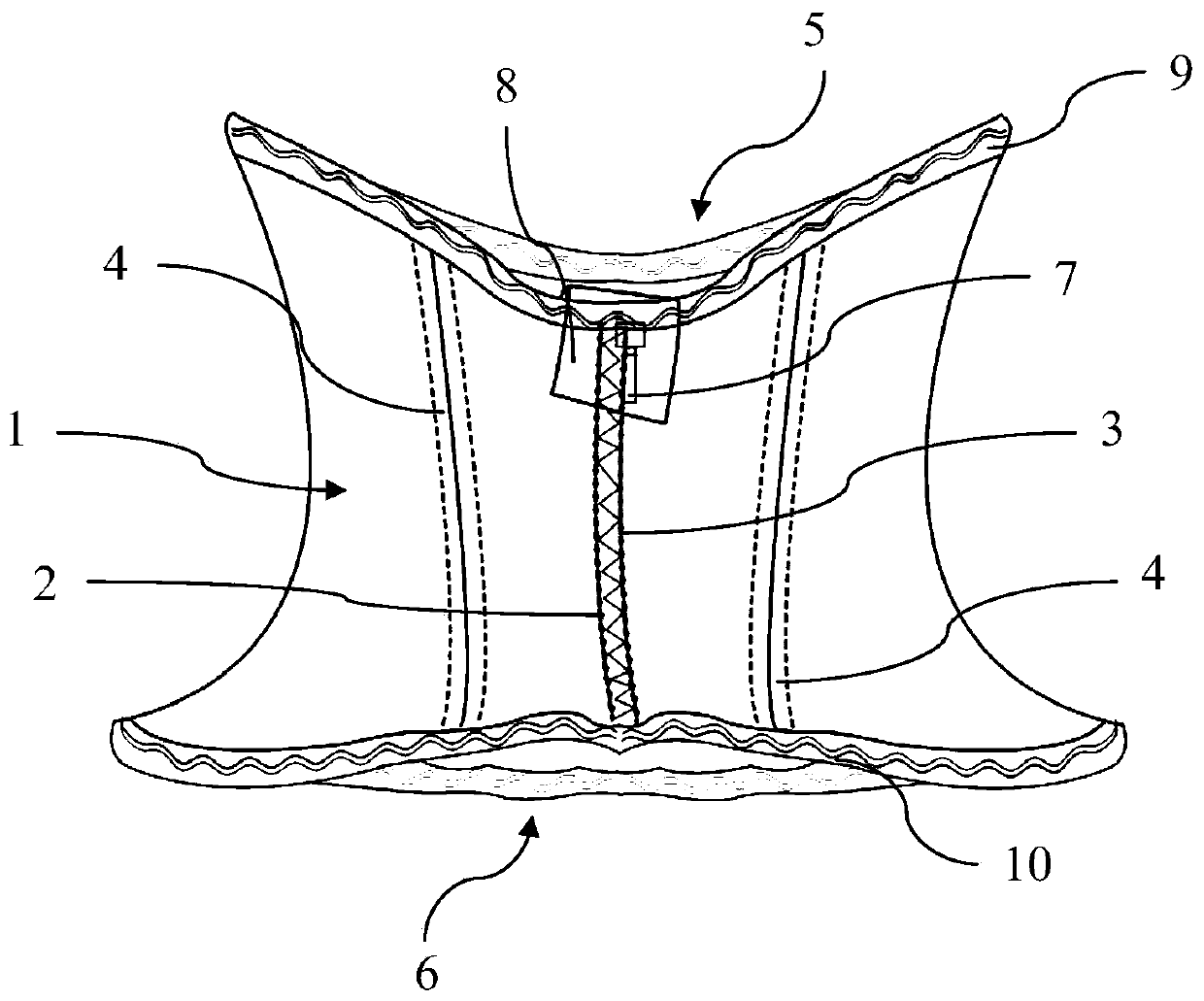 Neck protecting device