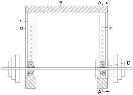 Barbell stand without track limitation and with falling protection function