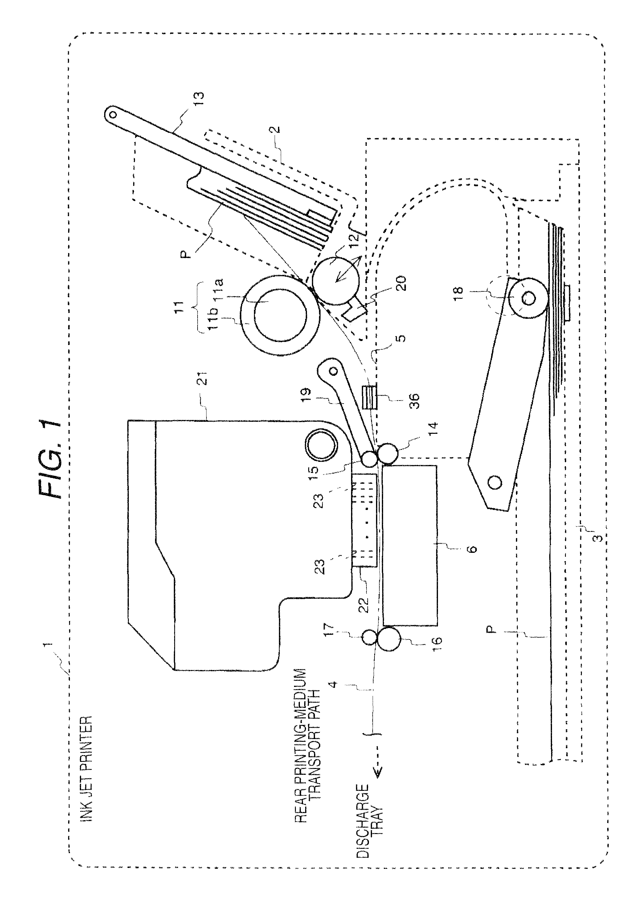 Printer and method of interrupting printing operation in continuous transport process