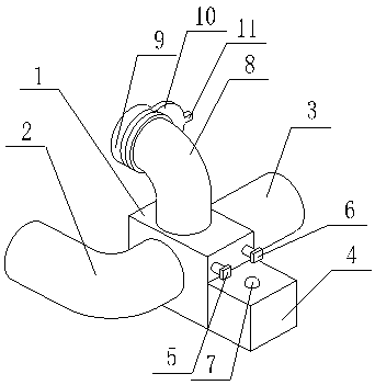 Intelligent pipeline connecting device capable of giving fault alarm