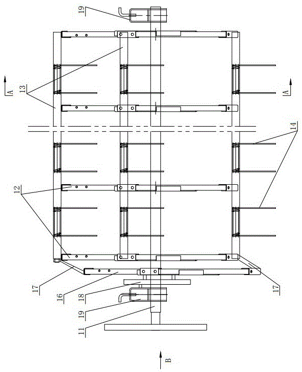 Automatic picking type peanut vine and fruit conveying platform