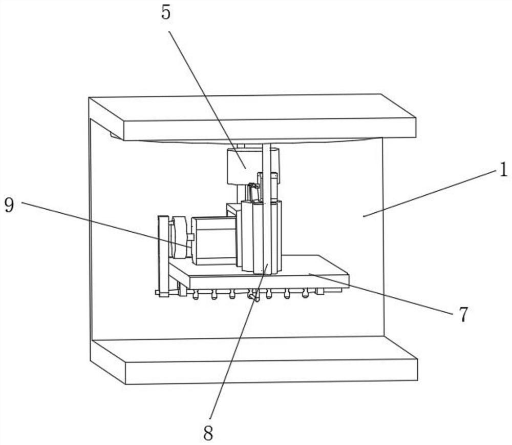 Automatic spraying device for lifting process of wire cutting machine