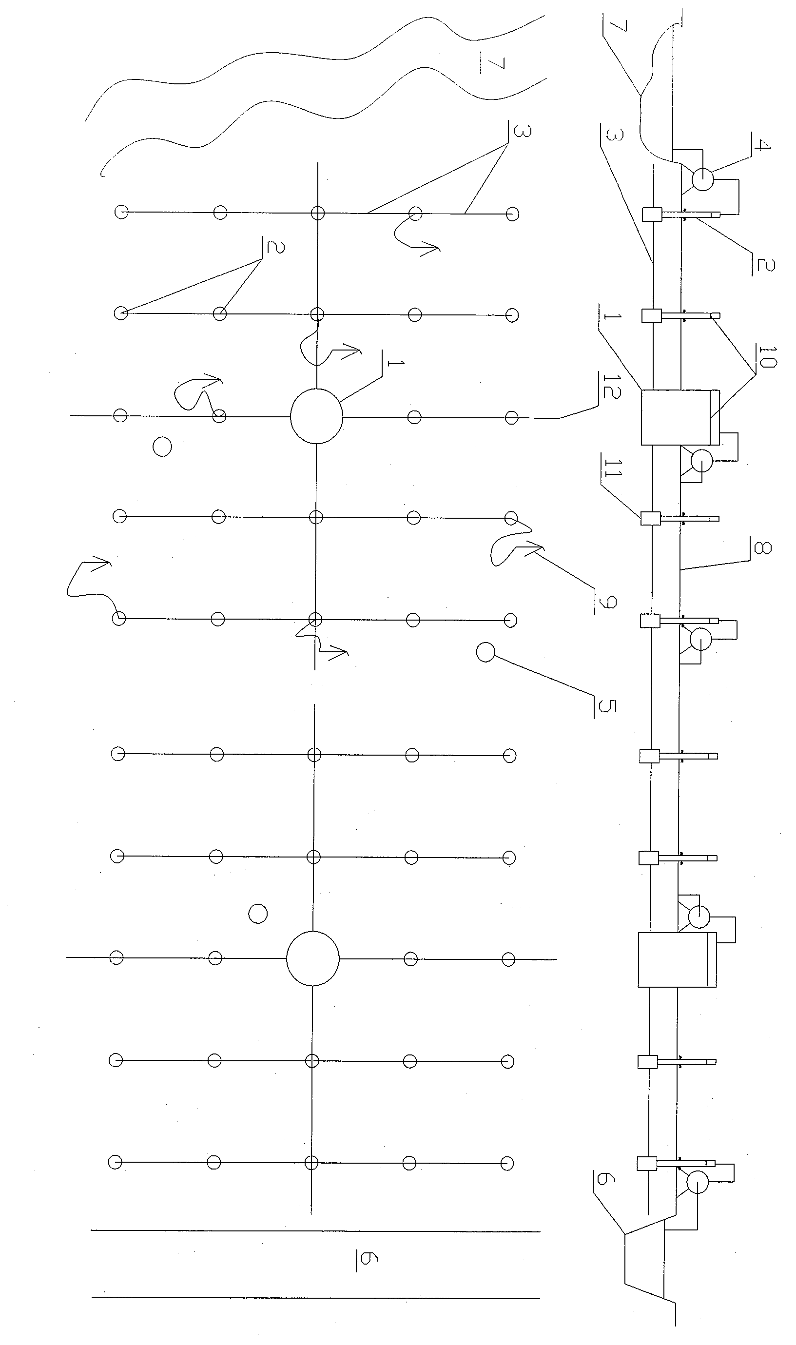 Efficient water-saving communicating vessel irrigation water source system