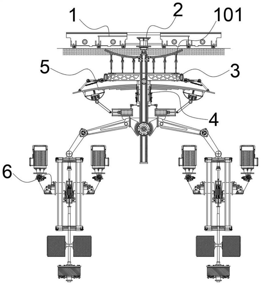 Device for inhibiting structure tremor in wave flow environment