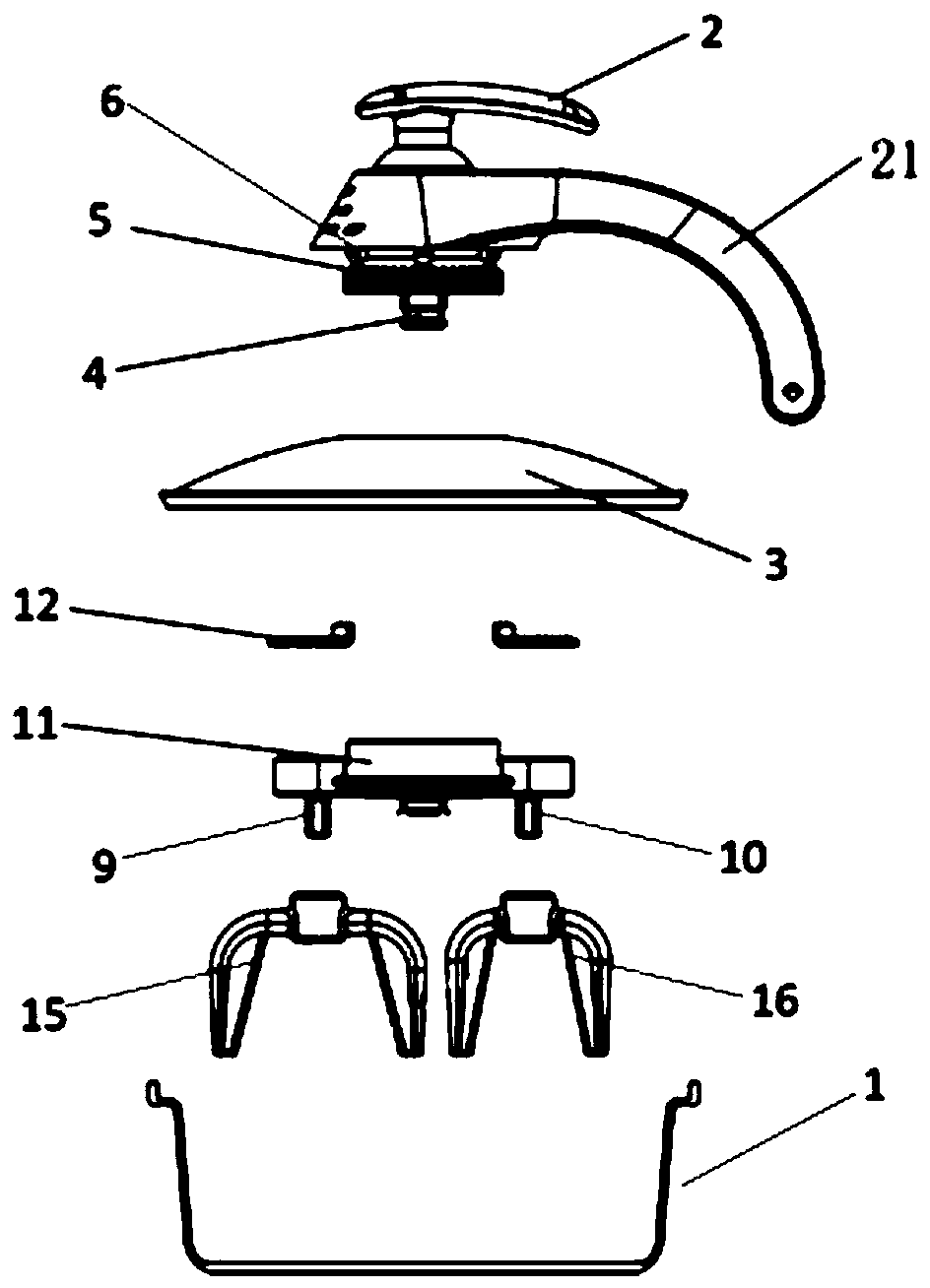 Quick-release cleaning structure of cooker