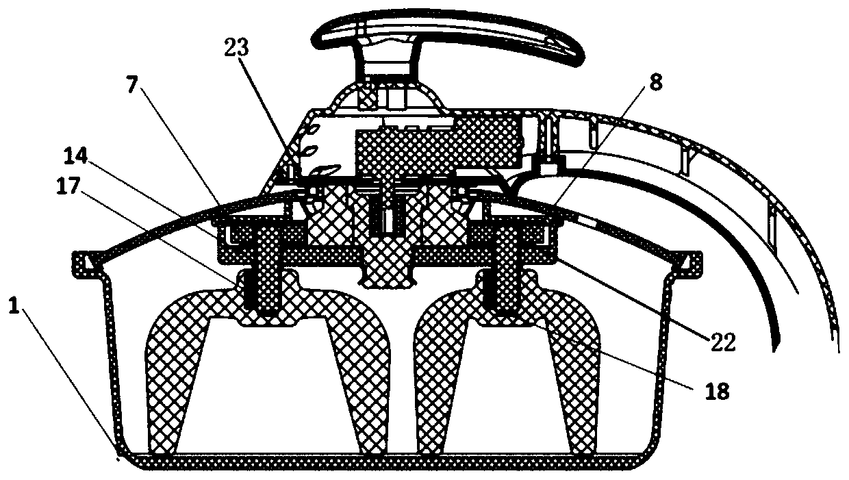 Quick-release cleaning structure of cooker