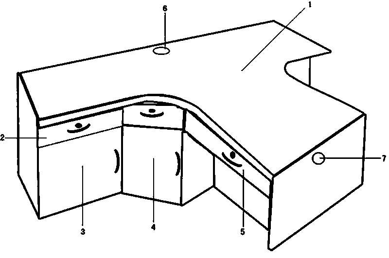 Ancillary table of comprehensive treatment unit for ear, nose and throat department