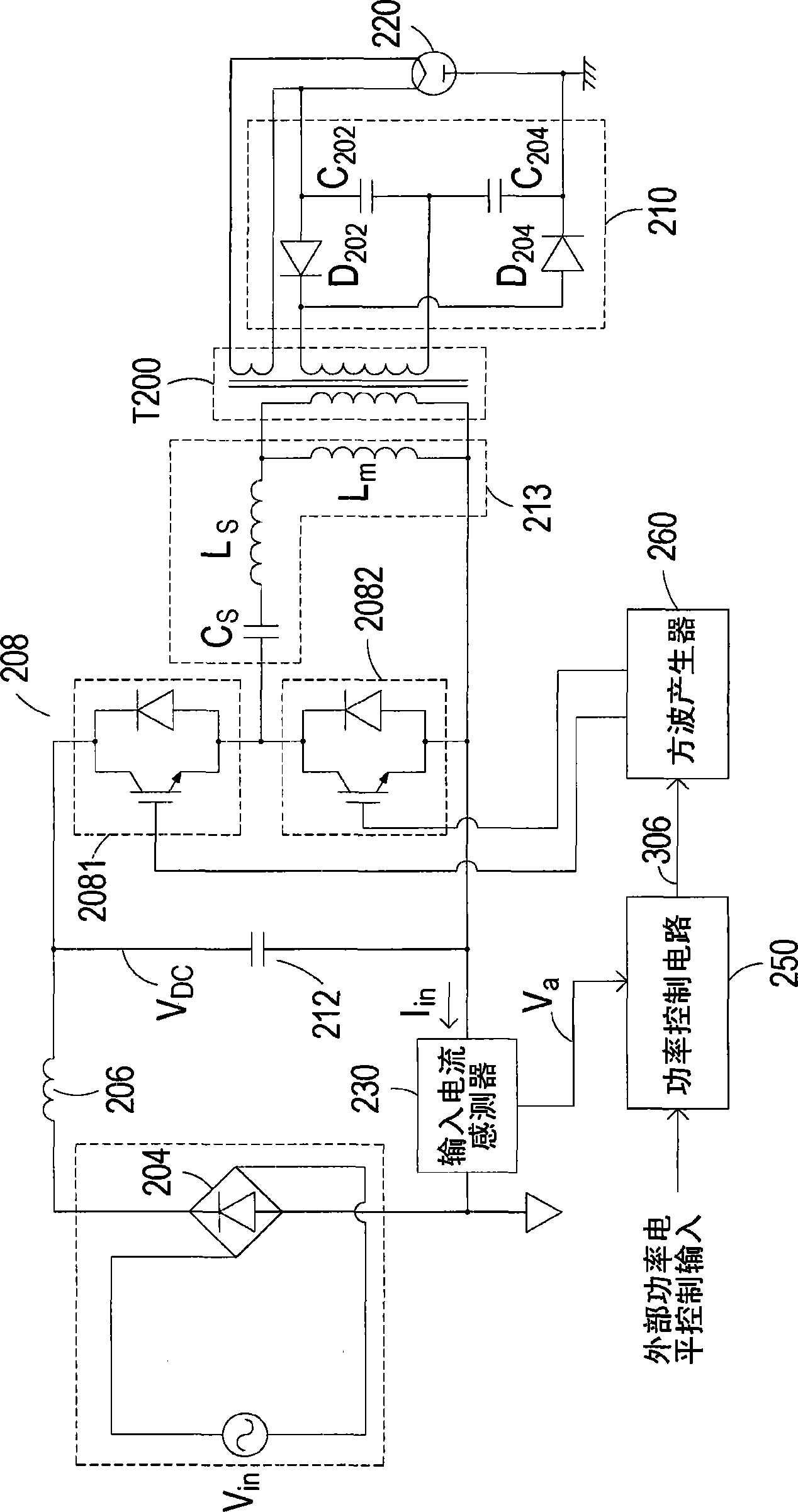 Alternating-current to direct-current converter and control circuit thereof