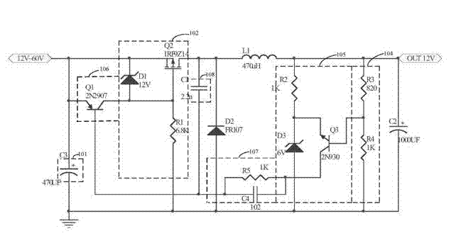 Stabilized switching power supply