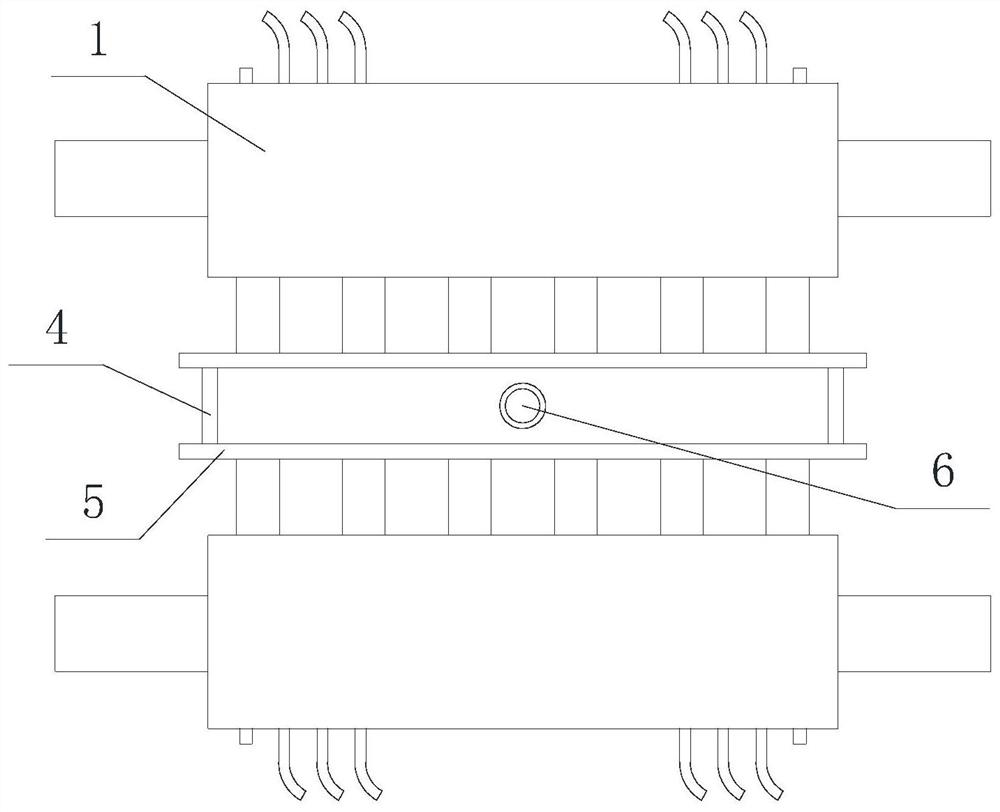 Slab continuous casting machine crystallizer flow field control device