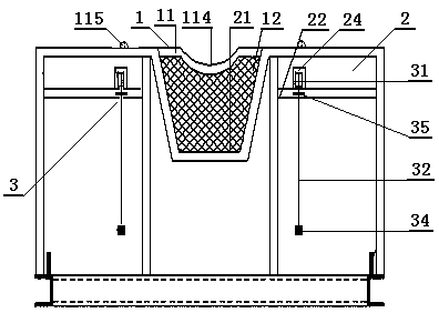 Automatic protection device for discharge outlet of discharge platform