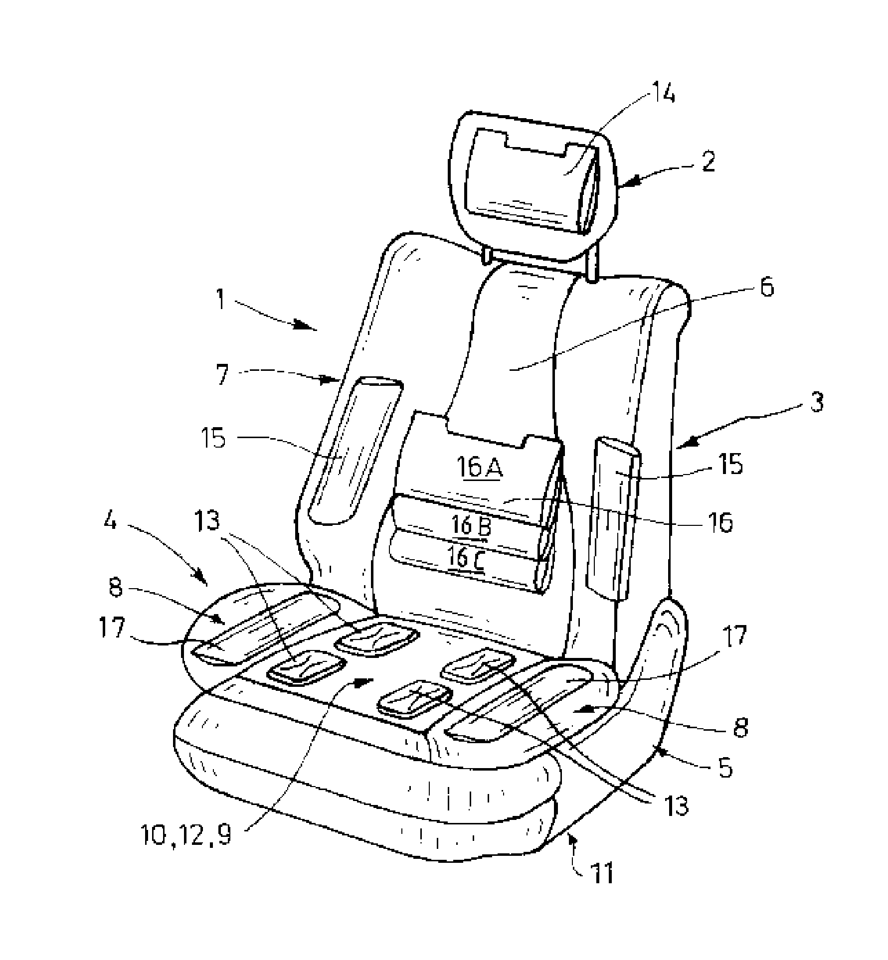 Method and apparatus for controlling massage functions of a motor vehicle seat