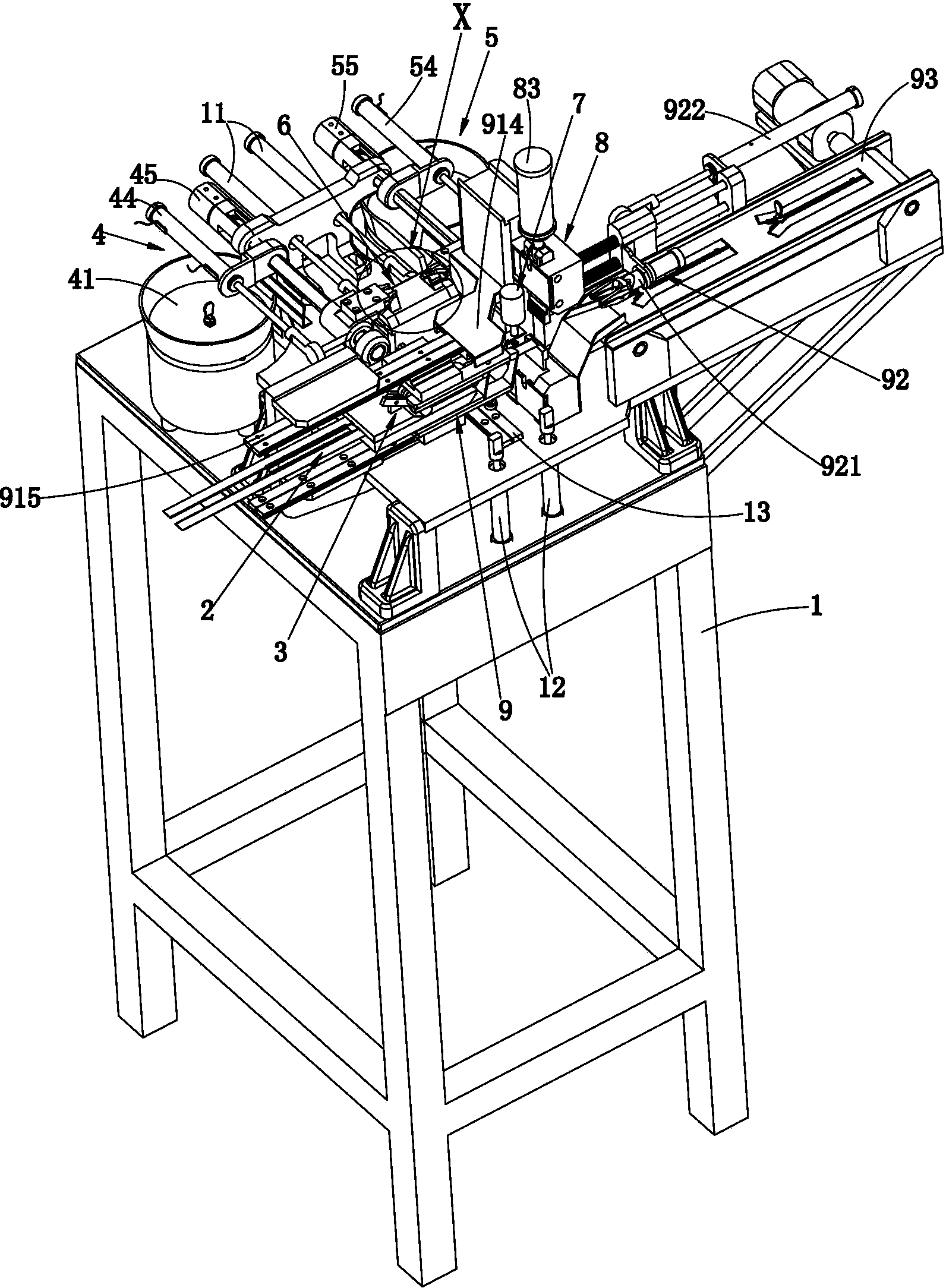 Production device for plastic steel closed zippers and zipper production method thereof