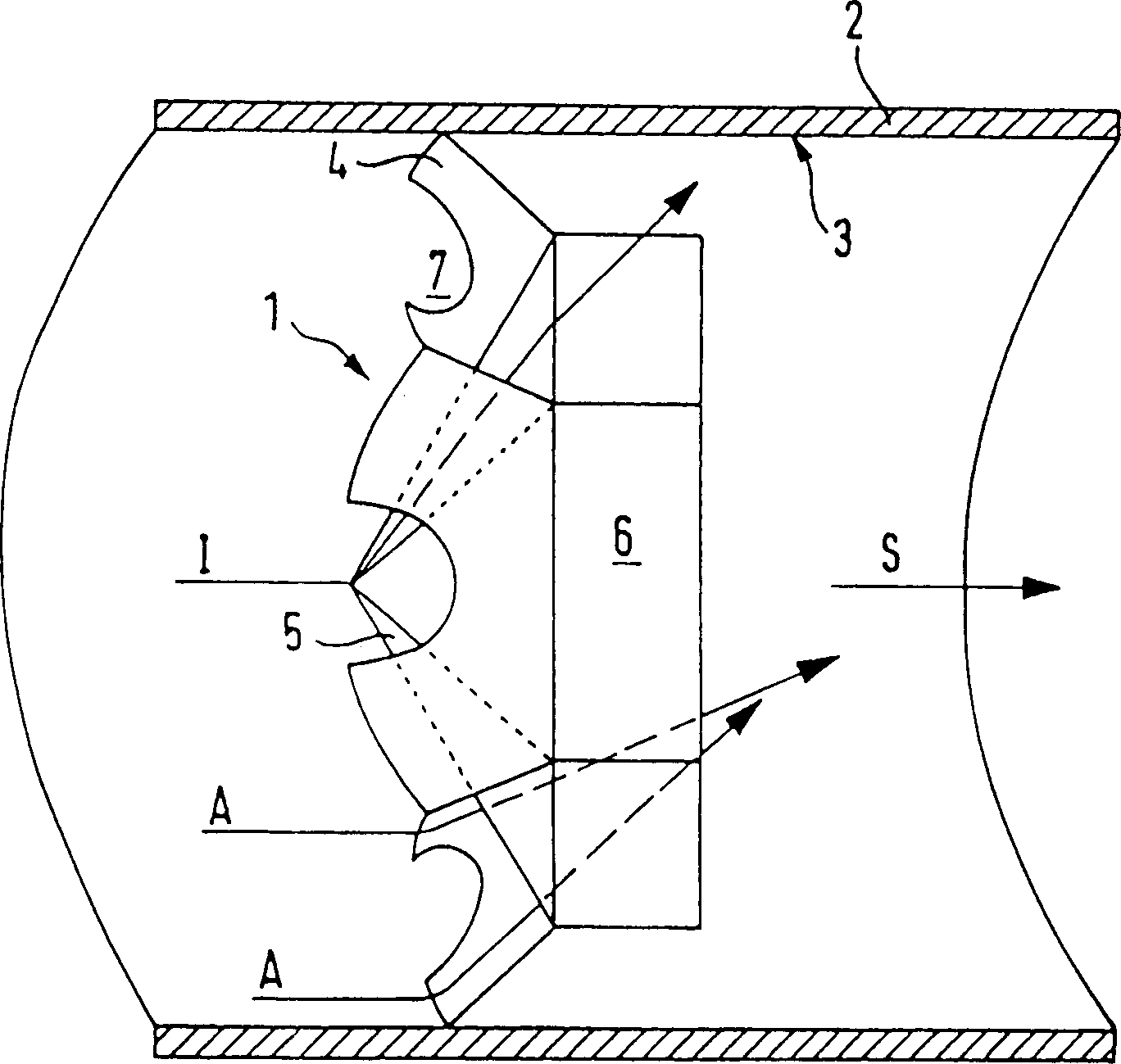Mixer element for fluid that is guided in pipe