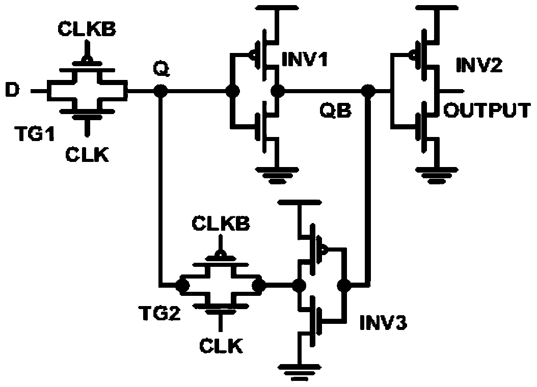 A single-event upset-resistant latch with low delay power product