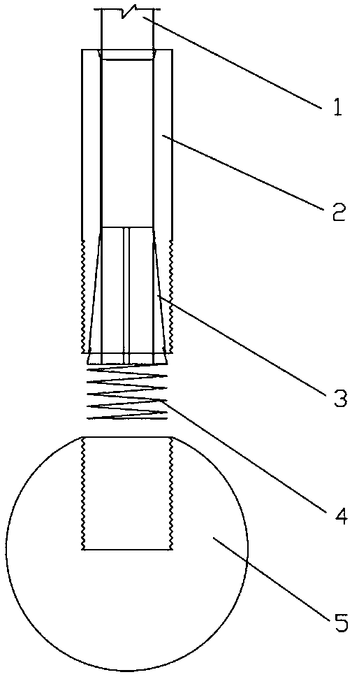Prestressed steel strand penetrating guide device and penetrating usage method