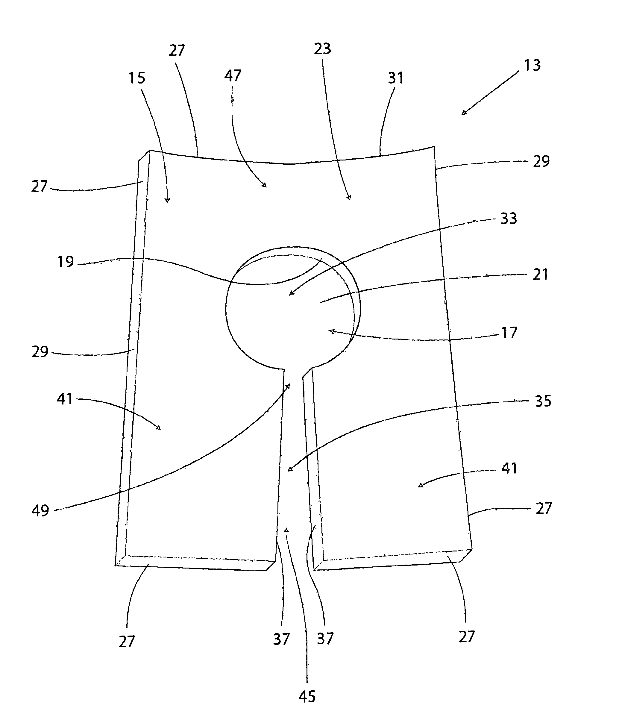 Marker template for breast reduction surgery