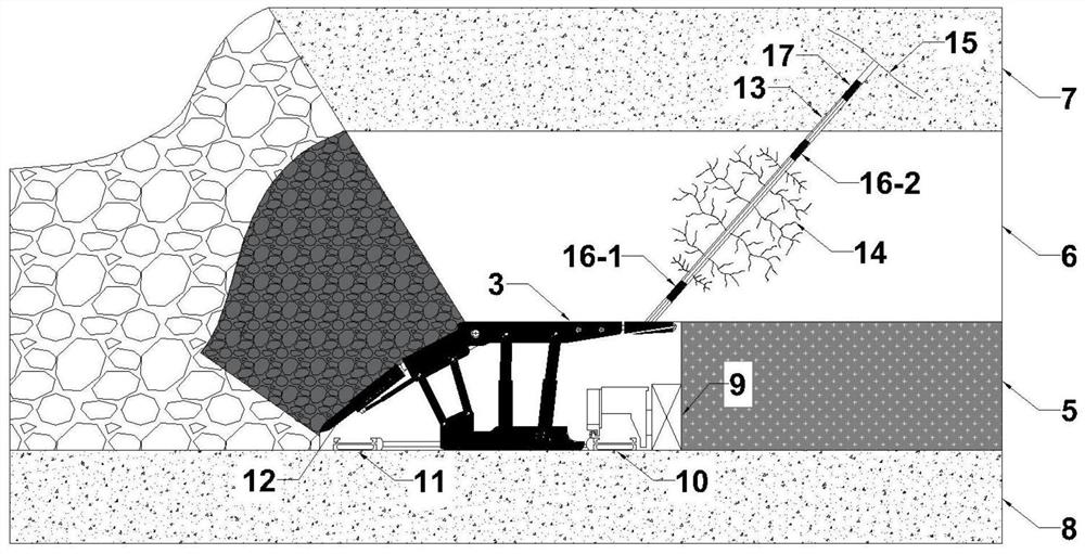 Fracturing co-mining method for coal and contact symbiotic oil shale