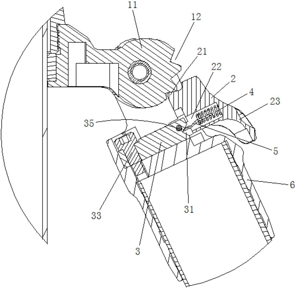Reverse-folded tripod button adjusting and locking structure