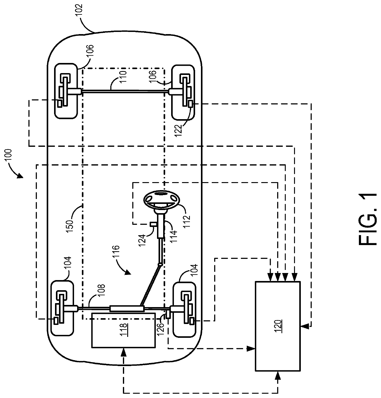 Steering assembly with sliding middle link