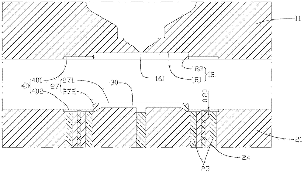Mold and production method for producing absorbable skin suturing nail
