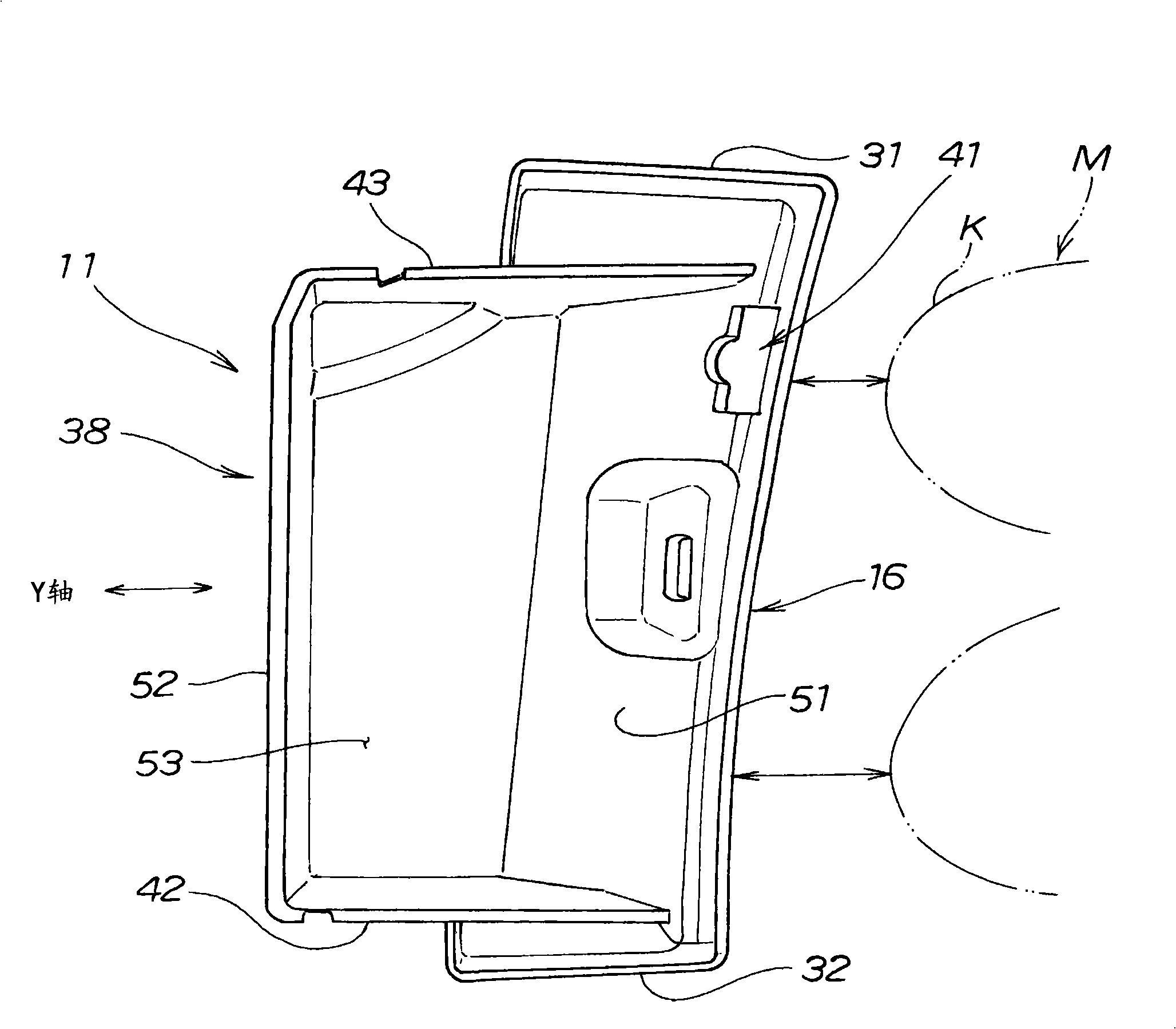 Storage device for vehicle