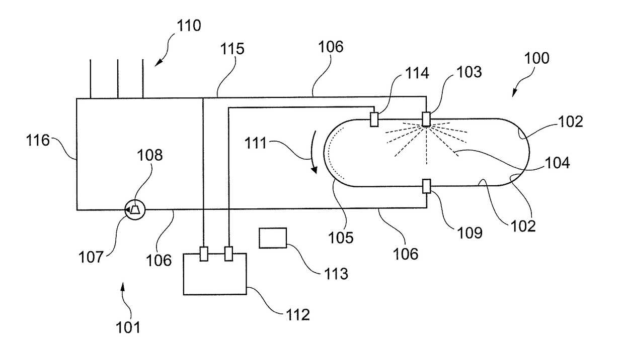 Dynamic disinfection method for a vehicle drinking water tank