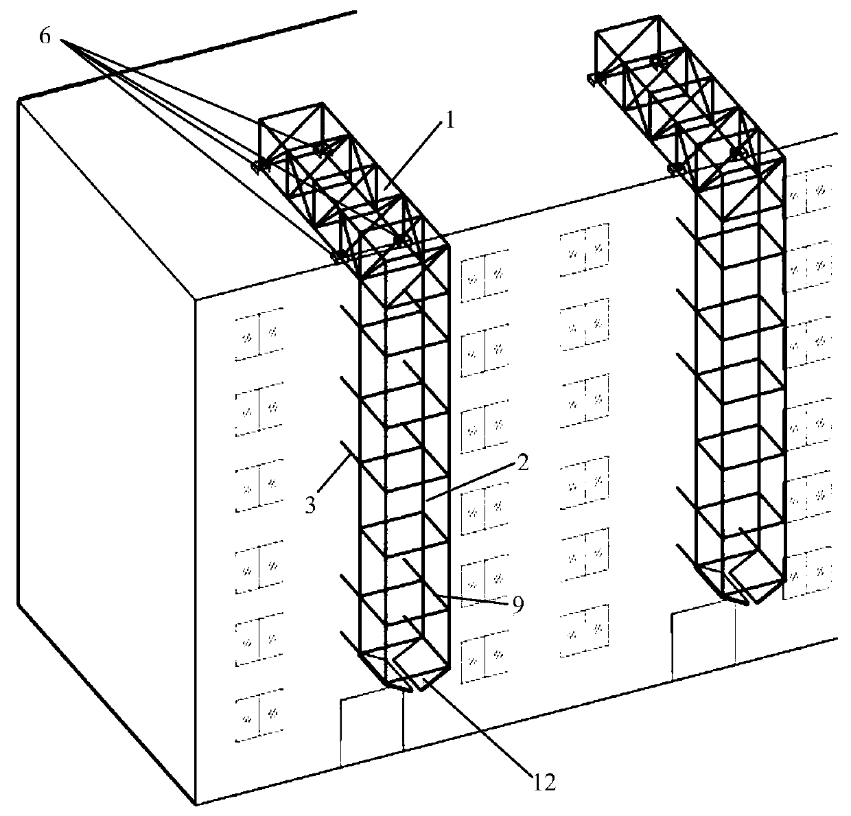 Novel roof steel truss suspension assembled elevator structure and construction method thereof