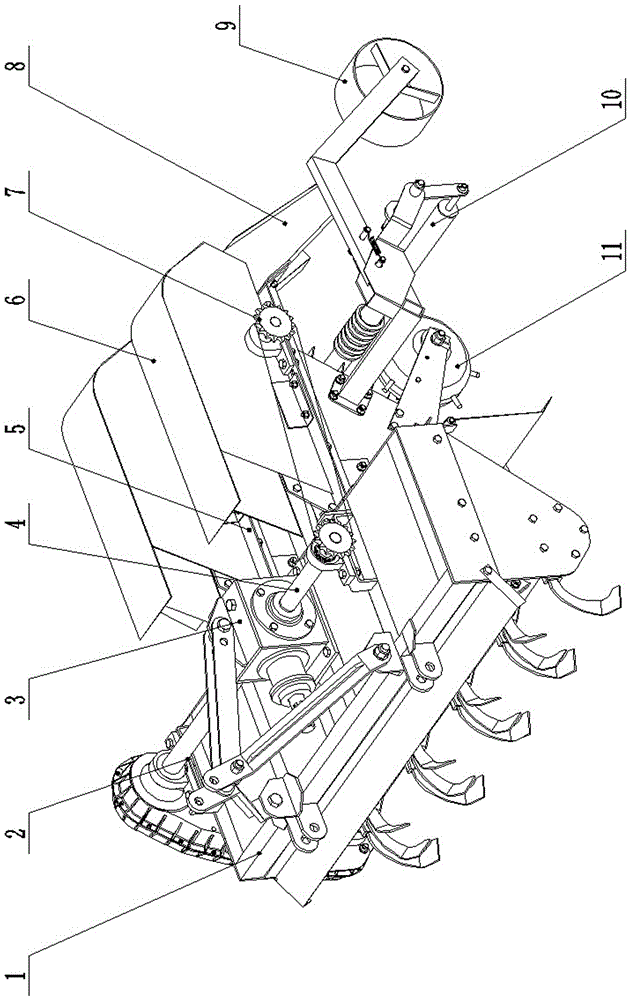 No-tillage double-furrow full film-covering combined operation machine