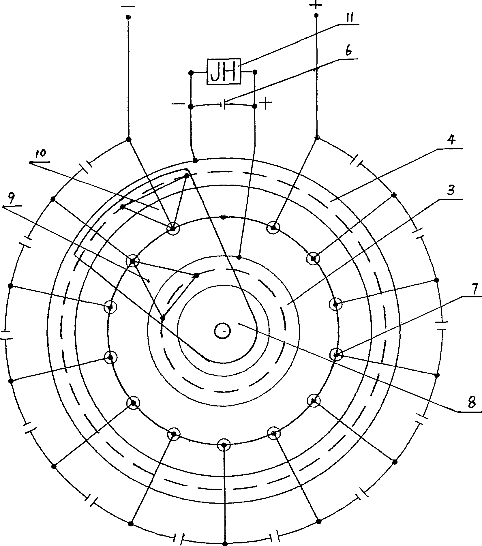 Charging and discharging balance device for lithium ion power battery group