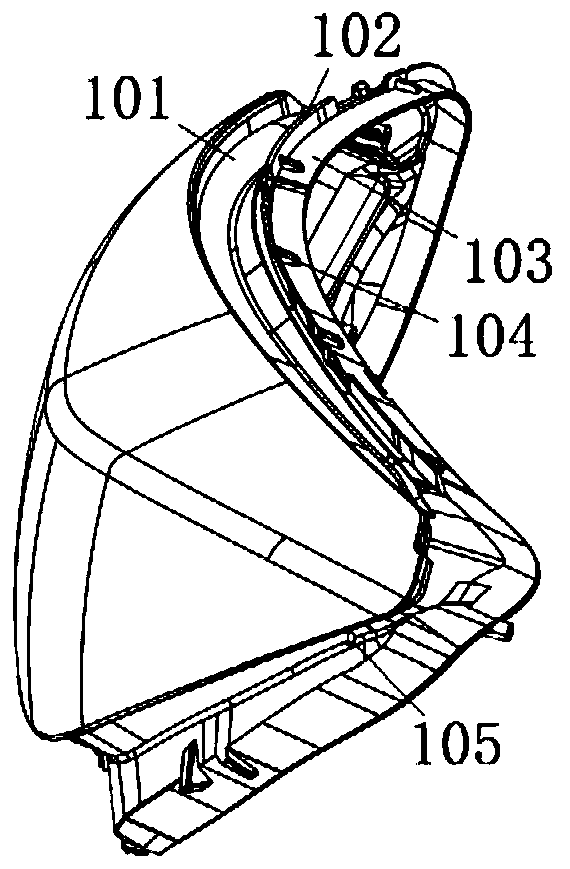 Automobile headlamp decorative adhesive strip mounting structure